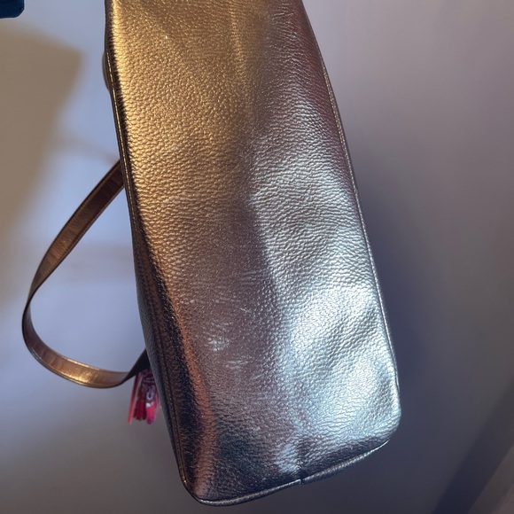 Bronze Tote Bag with Pink Tassle - Picture 6 of 7